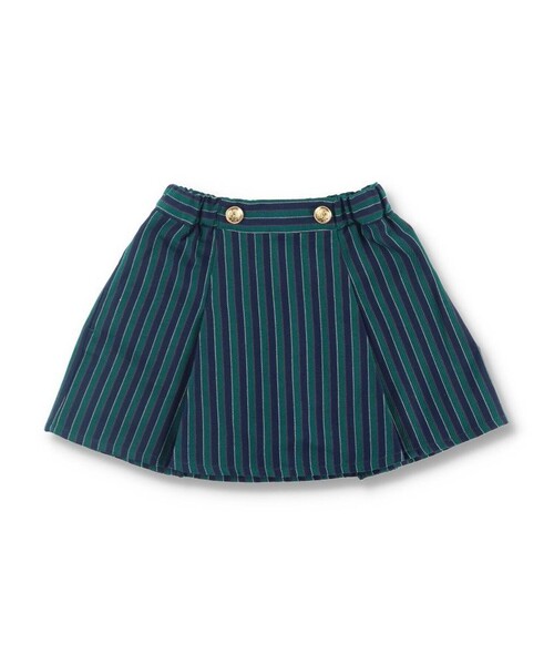 BRANSHES(ブランシェス)の「【お揃い】レジメンタルストライプインナーパンツ付きスカート(スカート・キッズ・エンジ/グリーン・90/140/110/130/100/150/120)」の14枚目の写真