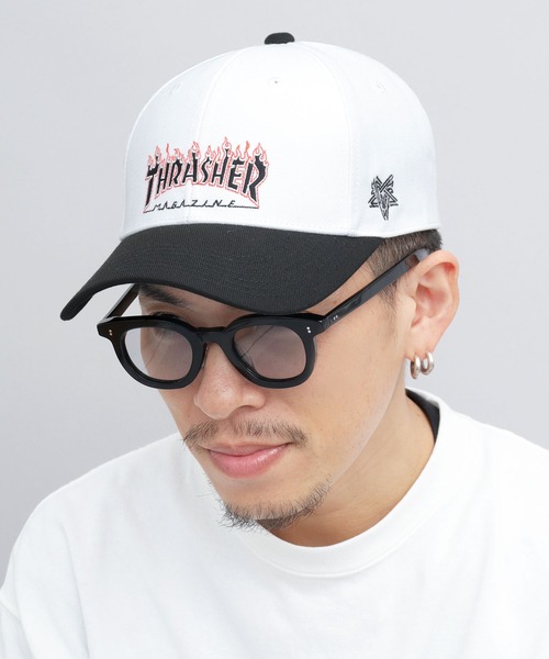 THRASHER（スラッシャー）の「FLAME LOGO ツイルキャップ（キャップ・メンズ・ブラック/グレー/ホワイト・FREE）」の7枚目の写真