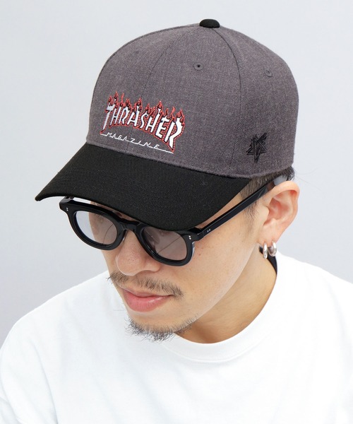 THRASHER（スラッシャー）の「FLAME LOGO ツイルキャップ（キャップ・メンズ・ブラック/グレー/ホワイト・FREE）」の11枚目の写真