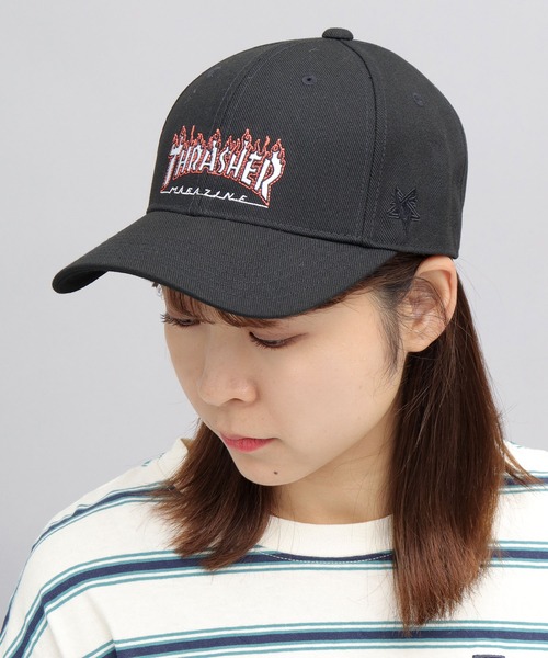 THRASHER（スラッシャー）の「FLAME LOGO ツイルキャップ（キャップ・メンズ・ブラック/グレー/ホワイト・FREE）」の10枚目の写真