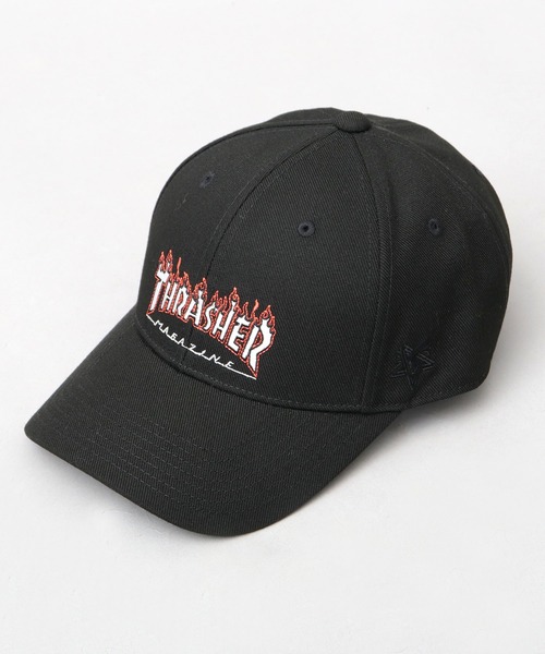 THRASHER（スラッシャー）の「FLAME LOGO ツイルキャップ（キャップ・メンズ・ブラック/グレー/ホワイト・FREE）」の5枚目の写真