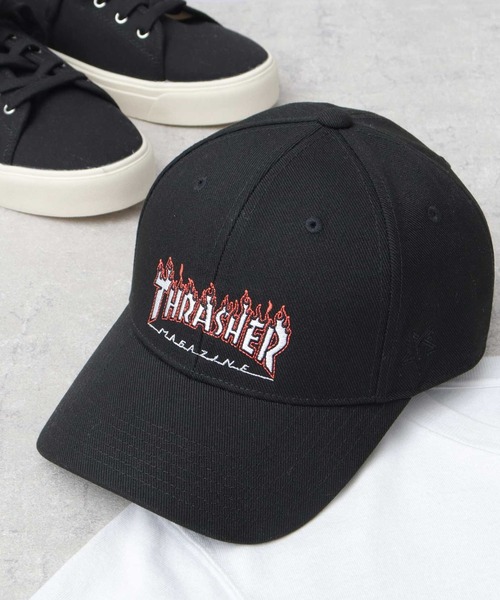THRASHER（スラッシャー）の「FLAME LOGO ツイルキャップ（キャップ・メンズ・ブラック/グレー/ホワイト・FREE）」の13枚目の写真
