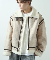 improves | 裏ボア フェイクムートン B-3 フライトジャケット(ムートンコート)