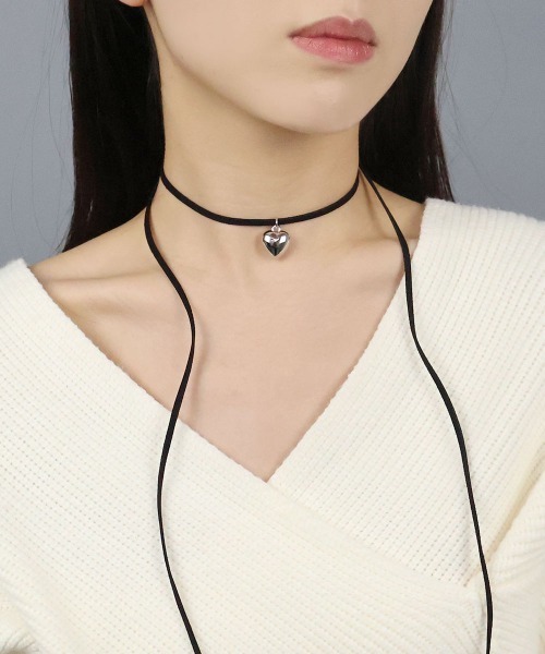 CEMONEMO（セモネモ）の「2way ハート リボンチョーカー（チョーカー・レディース・シルバー/ゴールド・FREE）」の4枚目の写真