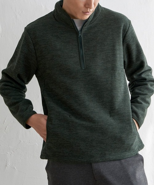 ikka(イッカ)の「メランジフリースハーフジッププルオーバー(スウェット・メンズ・チャコールグレー/グリーン/ネイビー/グレー・L/M/S/XL)」の3枚目の写真