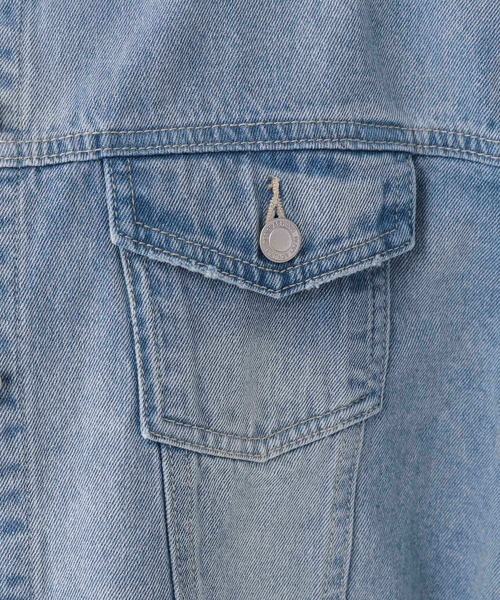 repipi armario(レピピ アルマリオ)の「デニムショートGジャン(デニムジャケット・キッズ・ライトブルー/インディゴブルー/ホワイト・LARGE/SMALL/MEDIUM)」の16枚目の写真