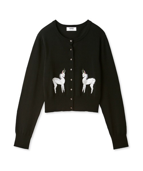 FURFUR(ファーファー)の「樋上公実子コラボ“Jade”カーディガン(カーディガン/ボレロ・レディース・ライトブルー/その他/ブラック・FREE)」の2枚目の写真