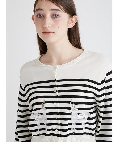 FURFUR(ファーファー)の「樋上公実子コラボ“Jade”カーディガン(カーディガン/ボレロ・レディース・ライトブルー/その他/ブラック・FREE)」の10枚目の写真