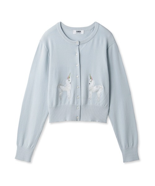 FURFUR(ファーファー)の「樋上公実子コラボ“Jade”カーディガン(カーディガン/ボレロ・レディース・ライトブルー/その他/ブラック・FREE)」の15枚目の写真