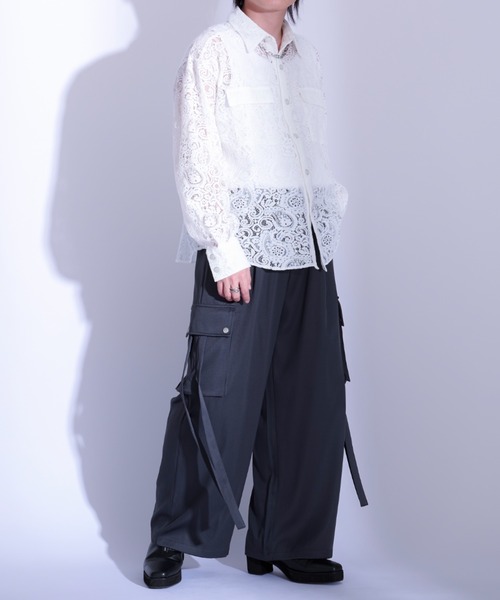 Ellno Loset Aranコラボ　サテンJQドロストカーゴパンツ Ellno Loset by Aran（エルノロゼットバイアラン）の「【Aran