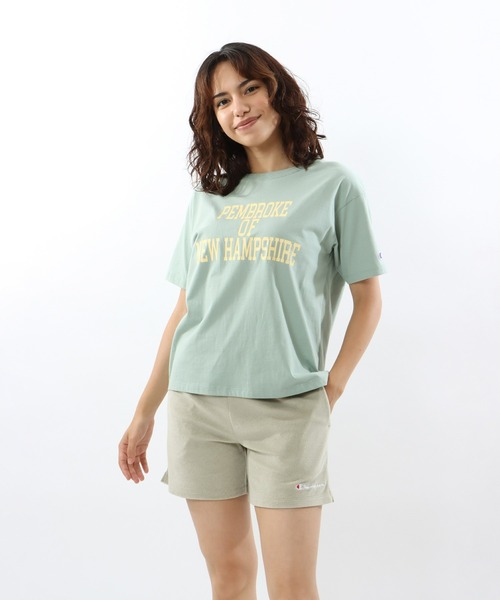 Champion（チャンピオン）の「【Champion/チャンピオン】レディース ベーシック ショートスリーブTシャツ（Tシャツ/カットソー・レディース・ネイビー/その他35/ベージュ/ホワイト・MEDIUM/LARGE）」の4枚目の写真