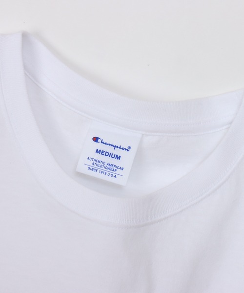 Champion（チャンピオン）の「【Champion/チャンピオン】レディース ベーシック ショートスリーブTシャツ（Tシャツ/カットソー・レディース・ネイビー/その他35/ベージュ/ホワイト・MEDIUM/LARGE）」の7枚目の写真