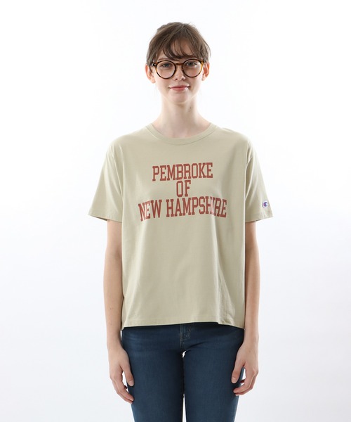 Champion（チャンピオン）の「【Champion/チャンピオン】レディース ベーシック ショートスリーブTシャツ（Tシャツ/カットソー・レディース・ネイビー/その他35/ベージュ/ホワイト・MEDIUM/LARGE）」の8枚目の写真