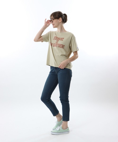 Champion（チャンピオン）の「【Champion/チャンピオン】レディース ベーシック ショートスリーブTシャツ（Tシャツ/カットソー・レディース・ネイビー/その他35/ベージュ/ホワイト・MEDIUM/LARGE）」の13枚目の写真