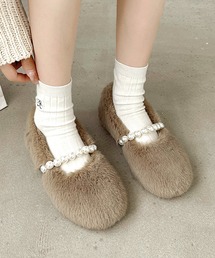 ふわふわフェイクファーシューズ
