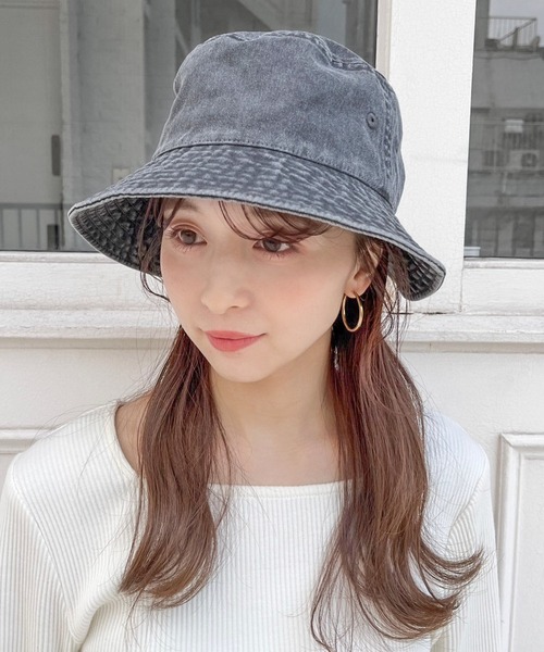 LOWRYS FARM(ローリーズファーム)の「ウォッシュバケットハット 994230(ハット・レディース・ブルー/アイボリー/ブラック・FREE)」の3枚目の写真
