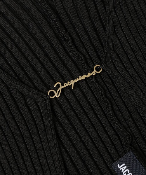 JACQUEMUS(ジャックムス)の「LA MAILLE PRALU LONGUE KNITS(カーディガン/ボレロ・レディース・ブラック/イエロー・34/36)」の4枚目の写真