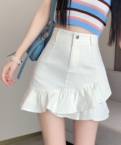 DIAVEL（ディアベル）の「インパン付きミニスカート（スカート・レディース・アイボリー/ブラック/ホワイト・S/M/L）」の12枚目の写真