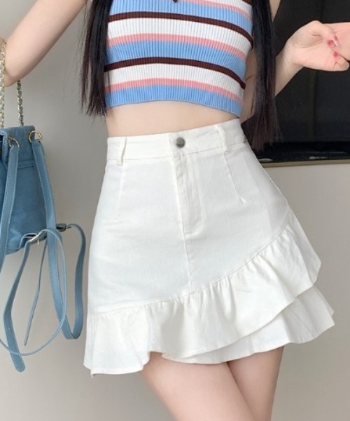 DIAVEL（ディアベル）の「インパン付きミニスカート（スカート・レディース・アイボリー/ブラック/ホワイト・S/M/L）」の10枚目の写真