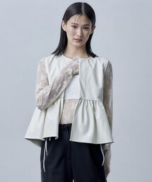 Firsthand | Firsthand/ファーストハンド フェイクレザーギャザートップス / 2WAY(ベスト)