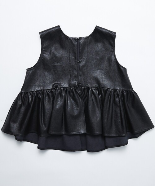 Firsthand（ファーストハンド）の「Firsthand/ファーストハンド フェイクレザーギャザートップス / 2WAY（ベスト・レディース・ブラック/ホワイト・FREE）」の21枚目の写真