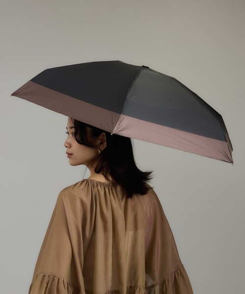 UVカット率・遮光率99.99%以上]晴雨兼用2トーンアンブレラ