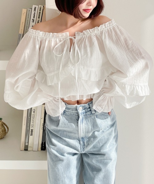 Heather（ヘザー）の「2WAYフリルブラウス 110868（シャツ/ブラウス