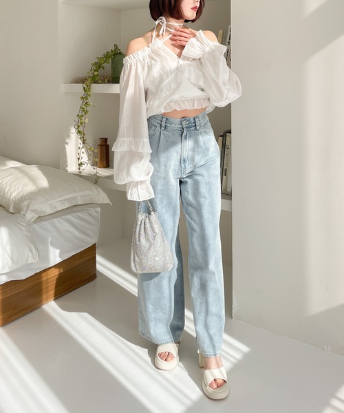 Heather（ヘザー）の「2WAYフリルブラウス 110868（シャツ