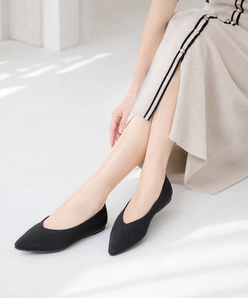 coca(ANDEX shoes product)(コカ)の「軽い・痛くない 軽量 マルチニットパンプス(パンプス・レディース・ブラック/ベージュ・LARGE/MEDIUM/SMALL)」の3枚目の写真
