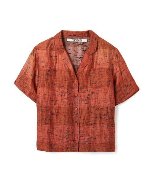 PERVERZE(パーバーズ)の「Nep Stitch Shirts(シャツ/ブラウス・レディース・レッド/ブルー・ONE SIZE)」の2枚目の写真