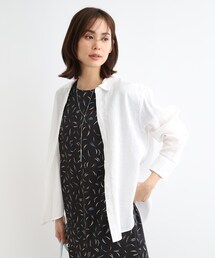 INDIVI | 【洗える／UVケア／麻100％】ノルマンディリネンシャツ(シャツ/ブラウス)