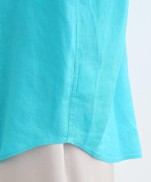 INDIVI（インディヴィ）の「◆【洗える／UVケア／麻100％】ノルマンディリネンシャツ（シャツ/ブラウス・レディース・ブラック系2/ブラウン系その他/ブルーグリーン/ホワイト/ベージュ/パープル/ネイビー・03/05/12/13/15 /19/34/38/07/17）」の11枚目の写真