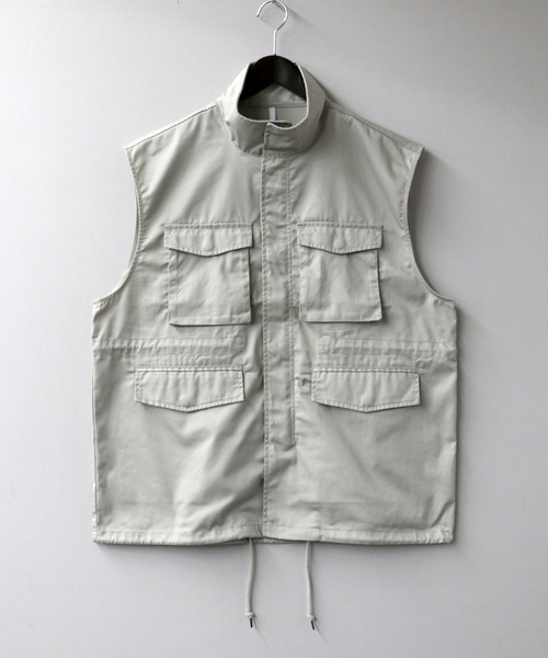 Starting Over（スターティングオーバー）の「TCツイルミリタリーベスト/セットアップ対応（ベスト・メンズ・カーキ/ブラック/ブラウン/オフホワイト・M/XL/L）」の14枚目の写真