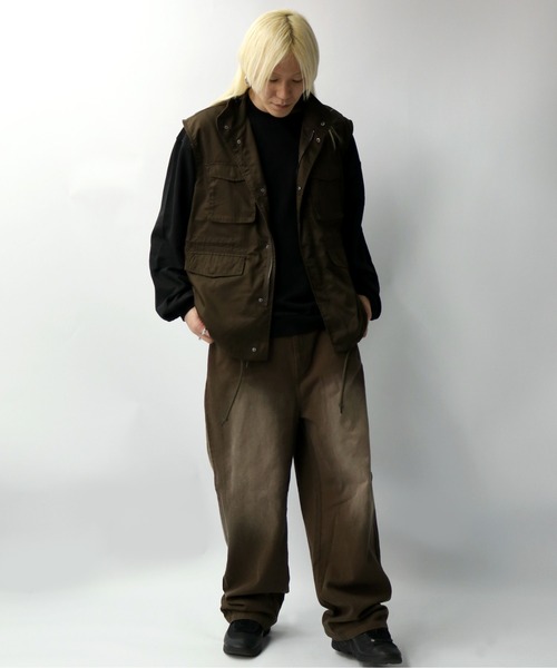 Starting Over（スターティングオーバー）の「TCツイルミリタリーベスト/セットアップ対応（ベスト・メンズ・カーキ/ブラック/ブラウン/オフホワイト・M/XL/L）」の21枚目の写真