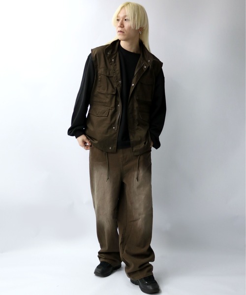 Starting Over（スターティングオーバー）の「TCツイルミリタリーベスト/セットアップ対応（ベスト・メンズ・カーキ/ブラック/ブラウン/オフホワイト・M/XL/L）」の22枚目の写真