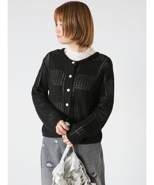 Lugnoncure(ルノンキュール)の「チュールタートルトップス(無地・柄)(Tシャツ/カットソー・レディース・ブラック/グリーン/オフホワイト/ブルー・F)」の7枚目の写真