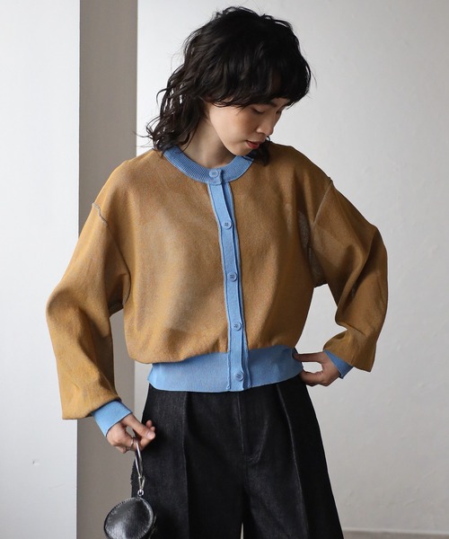 COMMRE（コムル）の「【リバーシブル】シアーニットカーディガン（カーディガン/ボレロ・レディース・イエロー/パープル/ブルー・FREE）」の12枚目の写真