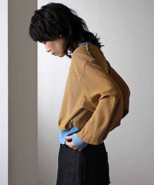 COMMRE（コムル）の「【リバーシブル】シアーニットカーディガン