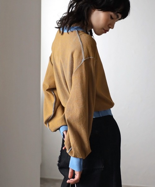 COMMRE（コムル）の「【リバーシブル】シアーニットカーディガン（カーディガン/ボレロ・レディース・イエロー/パープル/ブルー・FREE）」の15枚目の写真