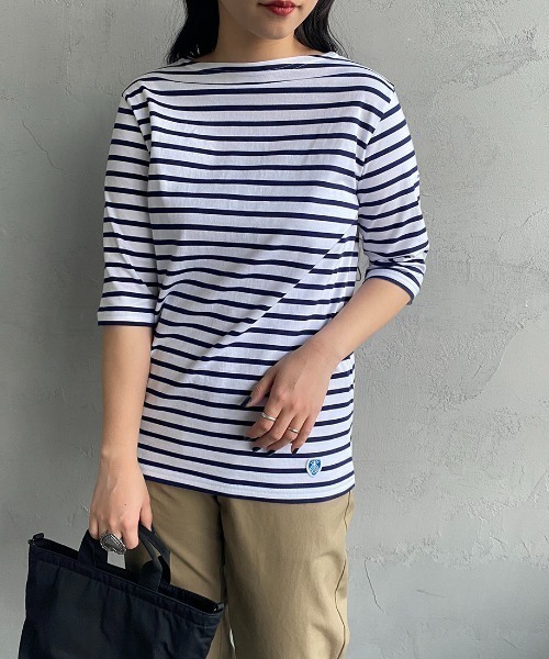 オーシバル　ORCIVAL　クレイジー　ボーダー　カットソー ORCIVAL オーシバル ワイドクルーネックTシャツ ボーダー