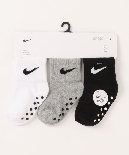 NIKE（ナイキ）の「NIKE NHN CORE SWOOSH GRIPPER//ロゴ/ソックス/3足セットナイキ/ベビー/12-18M（ソックス/靴下・キッズ・ピンク/グレー・12-18MONTH）」の10枚目の写真