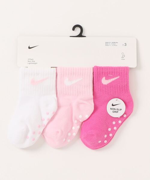NIKE（ナイキ）の「NIKE NHN CORE SWOOSH GRIPPER//ロゴ/ソックス/3足セットナイキ/ベビー/12-18M（ソックス/靴下・キッズ・ピンク/グレー・12-18MONTH）」の11枚目の写真