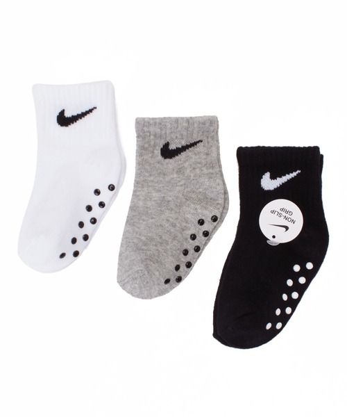 NIKE（ナイキ）の「NIKE NHN CORE SWOOSH GRIPPER//ロゴ/ソックス/3足セットナイキ/ベビー/12-18M（ソックス/靴下・キッズ・ピンク/グレー・12-18MONTH）」の6枚目の写真