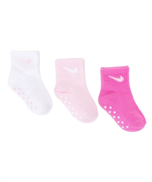 NIKE（ナイキ）の「NIKE NHN CORE SWOOSH GRIPPER//ロゴ/ソックス/3足セットナイキ/ベビー/12-18M（ソックス/靴下・キッズ・ピンク/グレー・12-18MONTH）」の7枚目の写真