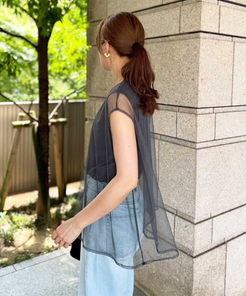 助ページ GeeRA｜チュールカバーフレンチスリーブカットソー | Rakuten