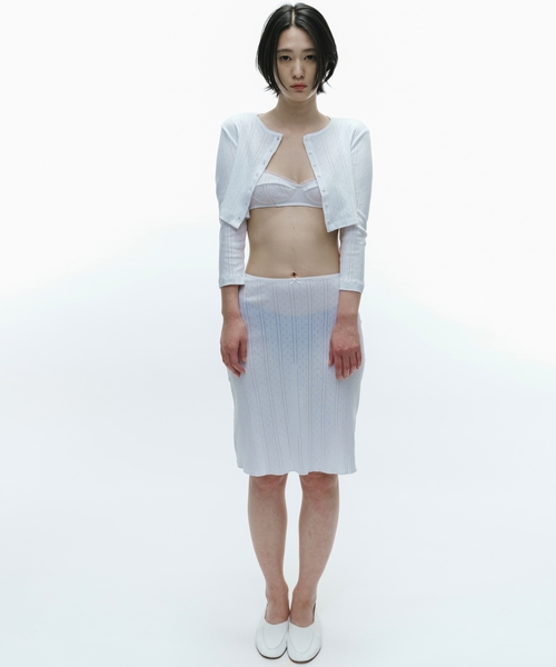 Charles Chaton(シャルルシャトン)の「THE CROPPED CARDI │ COU COU(Tシャツ/カットソー・レディース・ブラック/ホワイト・XX-SMALL/X-SMALL/SMALL)」の10枚目の写真