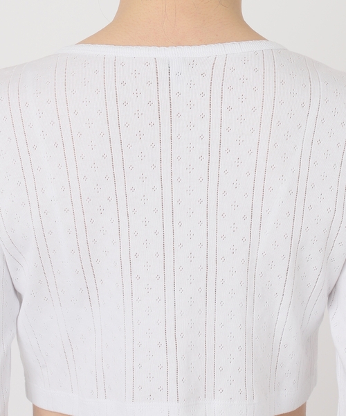 Charles Chaton(シャルルシャトン)の「THE CROPPED CARDI │ COU COU(Tシャツ/カットソー・レディース・ブラック/ホワイト・XX-SMALL/X-SMALL/SMALL)」の15枚目の写真