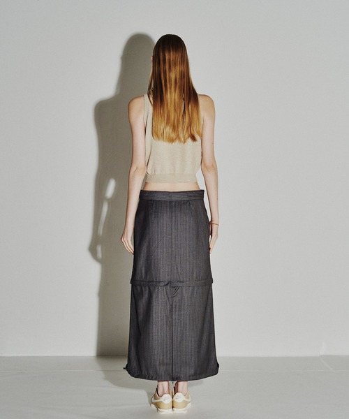 forget-me-nots(フォーゲットミーノッツ)の「ハイネック ノースリーブニット FMN-24SS-KN-002(ニット/セーター・レディース・オリーブ/ベージュ・FREE)」の4枚目の写真