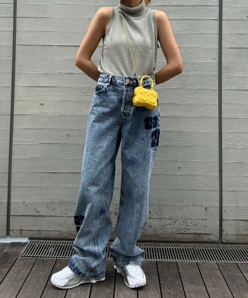 forget-me-nots(フォーゲットミーノッツ)の「ハイネック ノースリーブニット FMN-24SS-KN-002(ニット/セーター・レディース・オリーブ/ベージュ・FREE)」の20枚目の写真
