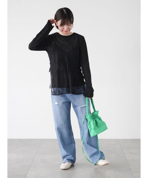 Lugnoncure（ルノンキュール）の「レースキャミブラウス（シャツ/ブラウス・レディース・オフホワイト/ブラック・F）」の3枚目の写真